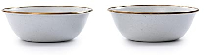 Emaille Bowl/Kommen - 2 stuks - Egg Shell