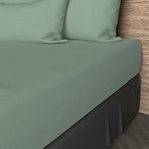 Soleil d'ocre Spannbettlaken aus Baumwolle 57 Sohn 180x200 cm Sie Grün Wasser, 615849, Wassergrün