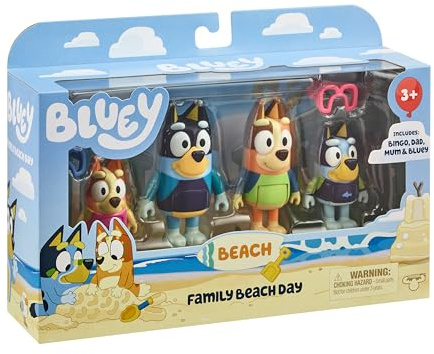 BlueY Set mit 4 Figuren, 6,3 cm große Bingo-Figuren und Bandit und Chili 7,6 cm mit Zubehör