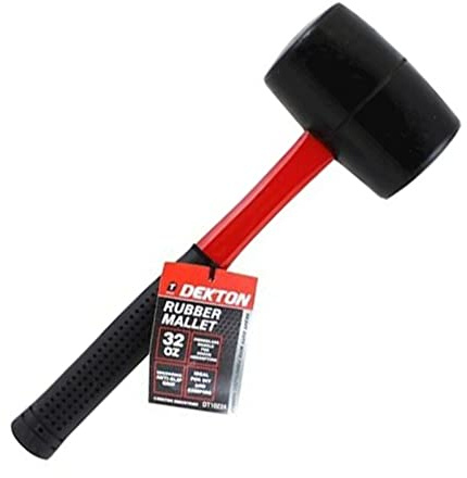 Masterpart Rubber Mallet 32oz Hammer Camping Building DIY Tiling Paving Tool Fibreglass