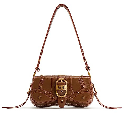 JW PEI Damen Joy Schultertasche - Crushed Braun