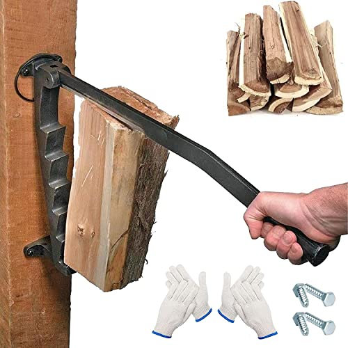 Wandmontierter Holzspalter mit Schrauben, Anzündholzspalter, manueller Holzspalter aus Karbonstahl zum Anzünden, robuster Brennholzschneider für Terrasse, Innen- und Außenbereich, Camping