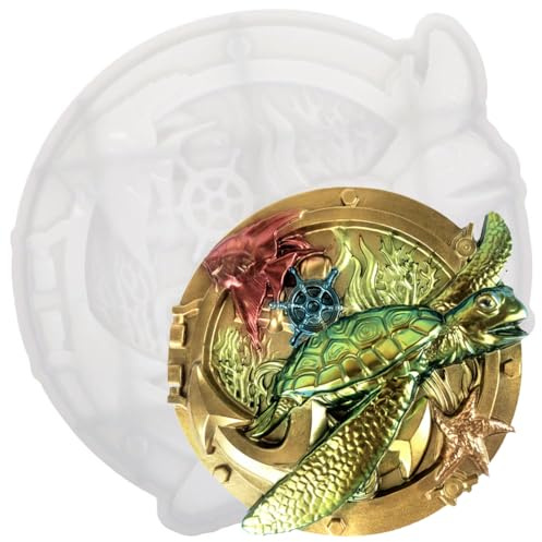 YYlingx Moules en résine de Tortue de mer 3D, moules en Silicone pour Grands Animaux, moules en résine époxy pour Porte Murale à Suspendre