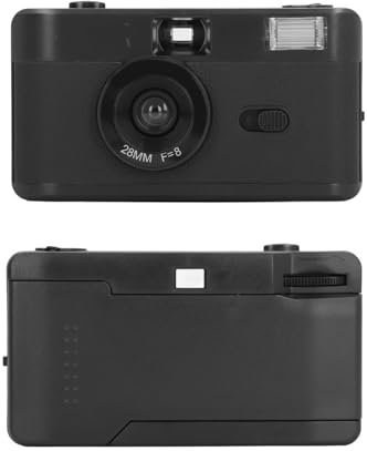 35mm Film Camera, Upgrade Retro Reusable Half Frame Camera Built in Flash, Lightweight Vintage Point and Shoot 35mm Film Camera for Travel (black)