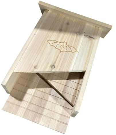 OFFSCH Fledermauskasten Holz Für Draußen Garten Fledermausunterstand Haustierhaus Fledermaushaus Outdoorbat Kasten Schutzhütte