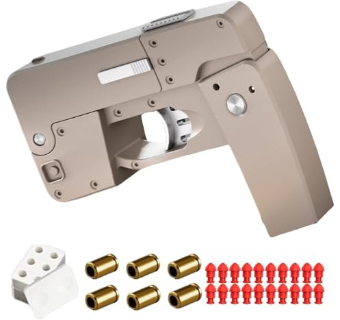 LINGHGD Faltbares Handy Form Pistole Spielzeug, Faltbare tragbare Handheld Spielzeug Pistole + 20 weiche Kugel, kreative Anti-Stress-Spielzeug
