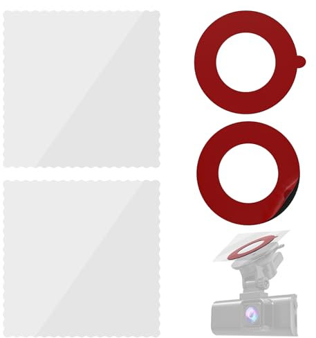 REDTIGER Round Double-Sided Adhesive Pad and Electrostatic Stickers,Suitable Dash Cam Suction Cup Mounting,Enhanced Safety and Stability on Car Windshield Mount