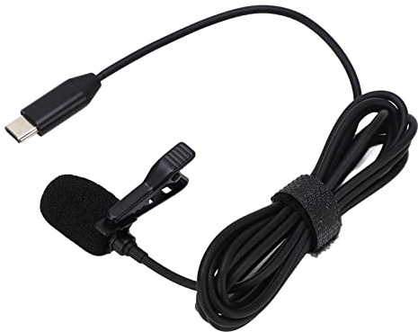 CFTGIW Microfono Lavalier Professionale Microfono Lavalier Cablato con Interfaccia di Tipo C, Microfono a Clip per ONE R
