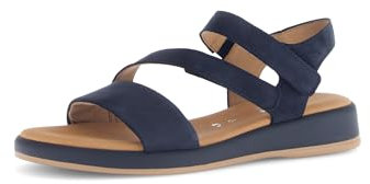 Gabor Damen Sandaletten, Frauen Sandalen,Moderate Mehrweite (G),Strandschuhe,Sommersandalen,bequem,flach,Sommerschuhe,Blue,38.5 EU / 5.5 UK