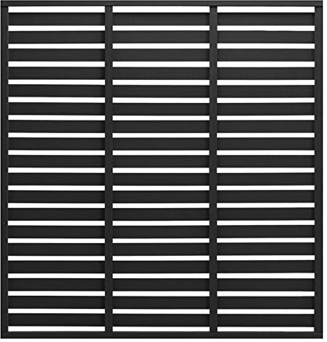 Xichuzi Zaunelement, Sichtschutzstreifen, Sichtschutzzaun, Garten Zaunschutz, Balkonzaun, Stabzaun, WPC 180 x 180 cm Schwarz
