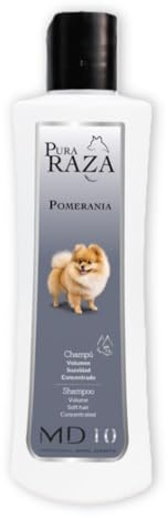 Champú para Pomerania - Champú para Perros Hidratante y Dermoprotector con Vitamina D-Pantenol - Efecto Pomposidad - Evita Nudos y Enredos - Vegano - Fabricado en España - 300 ml - MD10 Collection