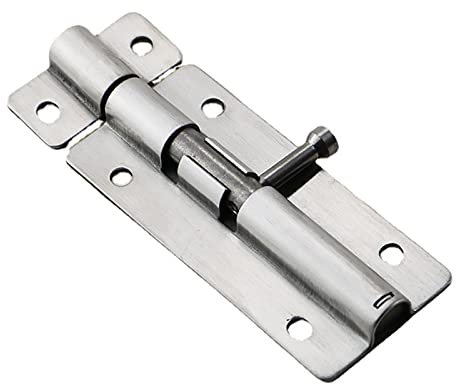 Scrocco scorrevole. Serratura for porta con chiavistello a cilindro Serratura a scatto scorrevole a cilindro Lunghezza 110 mm Serratura scorrevole in acciaio inossidabile for porte Finestre Recinzioni