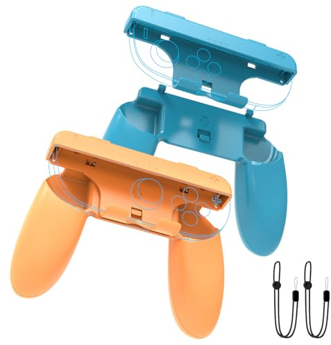 ALAFLY 2-in-1 Joycons 2 Griffe Halterung Kompatibel mit Nintendo Switch 2 für Fitness-Boxen, Rutschfeste Handschlaufe & Verschleißfester Controller Griff für Joy-Con 2, 1-Blau & 1-Orange