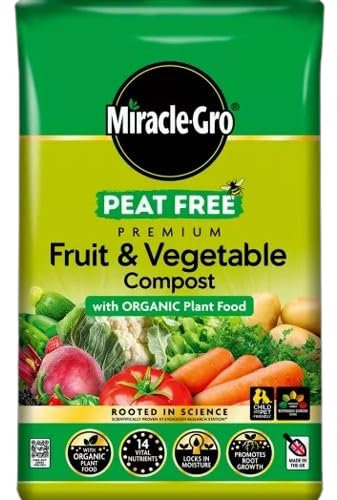 40L Organic Peat-Free Compost for Fruit & Vegetables – Enriched with Natural Plant Food – Perfect for Tomatoes, Potatoes, Carrots & More – Ideal for Containers, Pots & Raised Beds