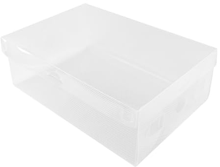Orivin 10 Scatole Trasparenti Per Scarpe in Plastica Ondulata Con Maniglia, Impilabili E Pieghevoli