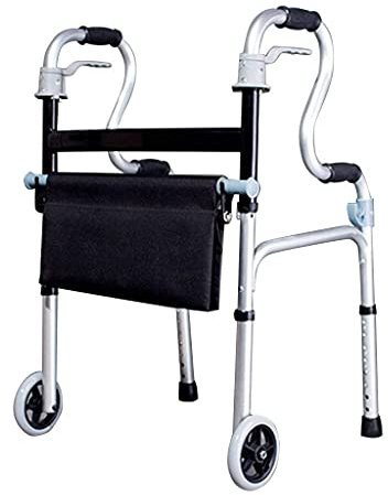 Walkers， Folding tor tor Walker,Folding Walker with Front Wheels,Walking Frame Rolling Walker for Seniors Elderly,Adjustable Height - Mobility Transport Aid Walking Stick