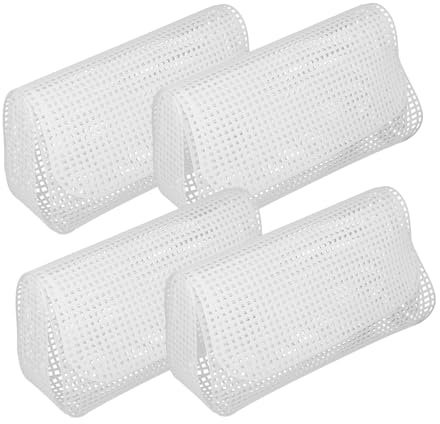 iplusmile Foglio in Rete Plastica per Principianti 4 Pezzi Bianco | per Sottobicchieri e Segnalibri, Design Adatto AI Principianti, Fori Ordinati, Superficie Liscia, Plastico