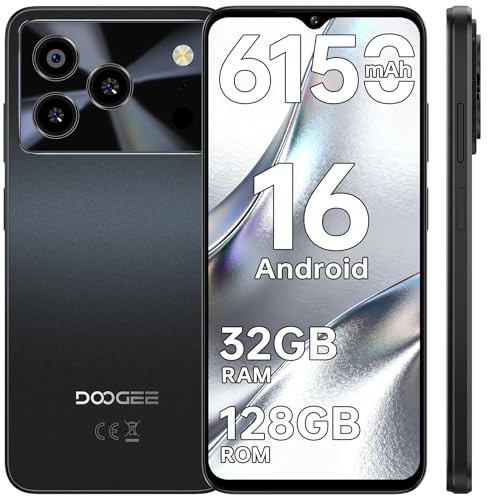 DOOGEE Note 56 Pro Andriod 16 Smartphone Ohne Vertrag, 32GB+128GB/2TB Handy Ohne Vertrag, 6.56 Simlockfreie Handys 6150mAh, 13MP+8MP NFC Smartphone Android, 4G Dual SIM/Octa Core/Fingerprint/GPS