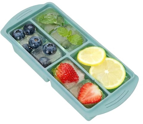 Juego de bandejas para congelador de silicona, 2 unidades de 250 ml con, y flexibles para sopas, salsas, caldo, congelar, recipientes multiusos duraderos para las sobras, preparaciones