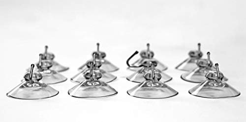 CAMAYER 12x Haken mit Saugnapf extra stark PVC weicher Saugnapf Haken Made IN Germany (40 mm) Dekohaken für Fenster Saugnapf Wandhaken Set Handtuch Haken für Küche & Badezimmer