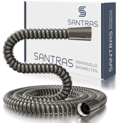 SANTRAS® Duschschlauch 1,5m aus Kunststoff in Aranja - Brauseschlauch verdrehsicher - 1/2 Zoll Standard Anschluss & Trinkwassergeprüft - Made in Germany