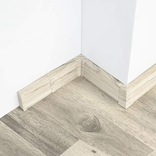 [DQ-PP] Rodapié de 2 metros, 55 mm, PVC, roble Aldabra, rodapiés laminados de plástico PVC laminado, zócalos decorativos