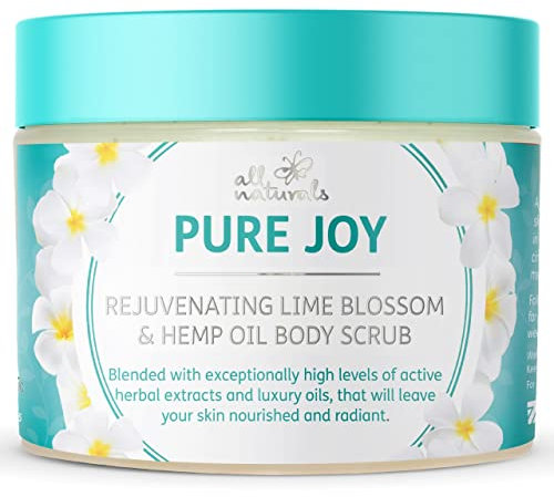 All Naturals, Peeling-Körperpeeling, Limettenblüte & Hanföl, intensive Hautpflege, aufhellendes Zuckerpeeling, 400 g