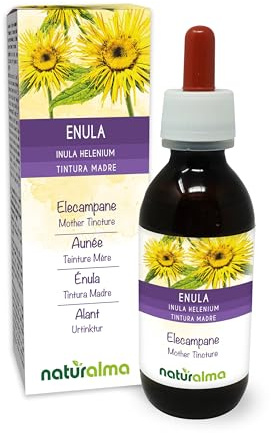 Enula (Inula helenium) radici Tintura Madre analcoolica Naturalma - Estratto liquido gocce 120 ml - Integratore alimentare - Vegano