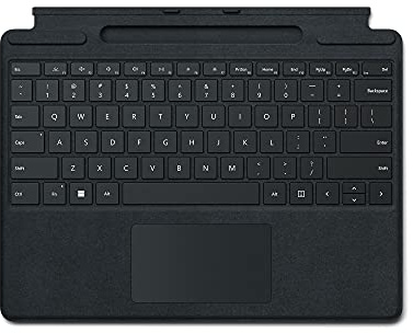 Microsoft Tastiera Surface Signature, nera, compatibile con Surface Pro 8 e Pro X (tastiera QWERTY)