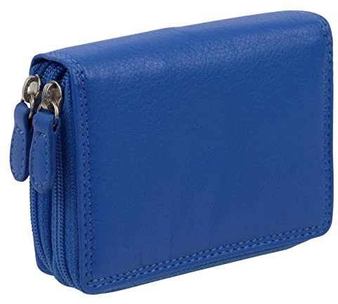 Golunski Leder Unisex Kreditkarte Concertina Geldbörse, kobalt, Casual