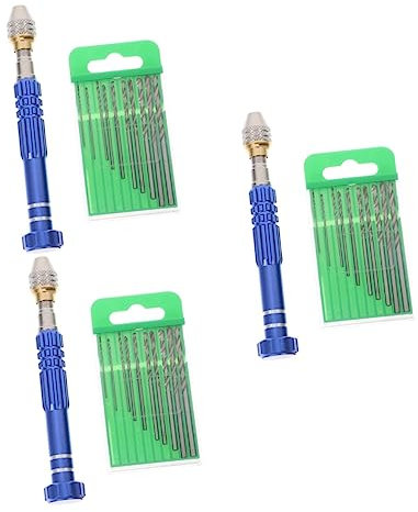 Cabilock 3sätze Handbohrer Set Aus Zinklegierung Mit Bohrern Professionelles Uhrmacher-werkzeug Für Feine Reparaturen Und -projekte Geeignet Für Schmuck