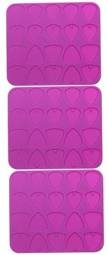 EXCEART 3stücke Silikon-gitarren-pick-form Für Diy Gießformen Für Plektren Geeignet Für Schmuck Und Schlüsselanhänger Einfach Zu Entformen Glatte Oberfläche Vielseitig Einsetzbar