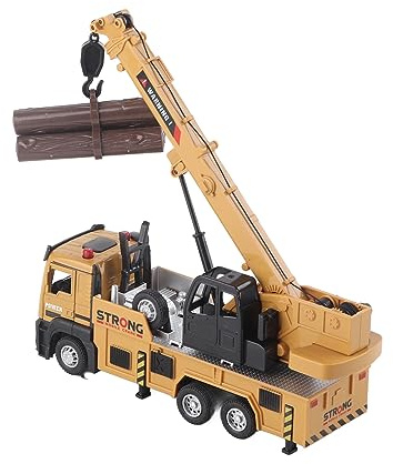Mrisata Autogru per Bambini Gru a Braccio Camion Giocattolo Micro Gru Camion Giocattolo Autogru per Bambini Attrito in Lega Design Dinamico Miglioramento della Coordinazione Veicolo di
