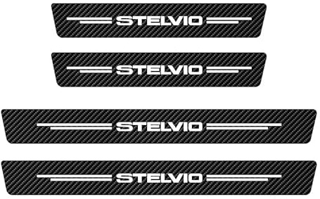 XLUMIO 4 Pièces Protection Seuil Portière pour Alfa Romeo Stelvio, Barres Porte Voiture Anti-Salissures Caoutchouc Souple PVC