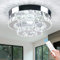 Cainjiazh lámpara de araña de cristal ajustable Mini lámpara de araña LED lámpara de techo de cristal 2 pisos pasillo de lámpara de techo integrado circular escalera cocina baño(luz ajustable)