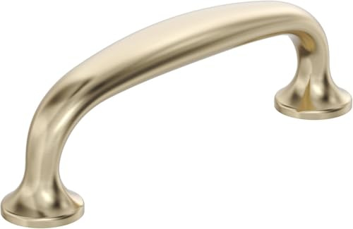 Amerock BP37395BBZ | Renown 3 inch (76mm) Center-to-Center Golden Champagne Cabinet Pull, Cupboard Handle | Kitchen Cabinet Hardware | Furniture Hardware | Drawer Handle