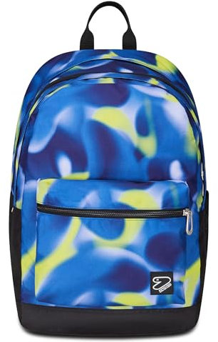 Seven Zaino Scuola Pro XXL Reversibile Detach The Double, Shadow Up, Blu Verde, 3 Zaini in 1, Doppio Scomparto Con Auricolari Wireless, Tasca Porta PC e Tasca Porta Borraccia, Zaino Medie Superiori