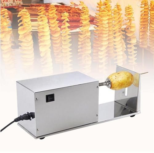 Tagliapatate Elettrico, Affettatrice Elettrica for Patate Tornado, Affettatrice Elettrica a Spirale Tornado a Torre for Patate 1.5-2mm Macchina da Taglio Automatica for Taglierina for Patate Torte in