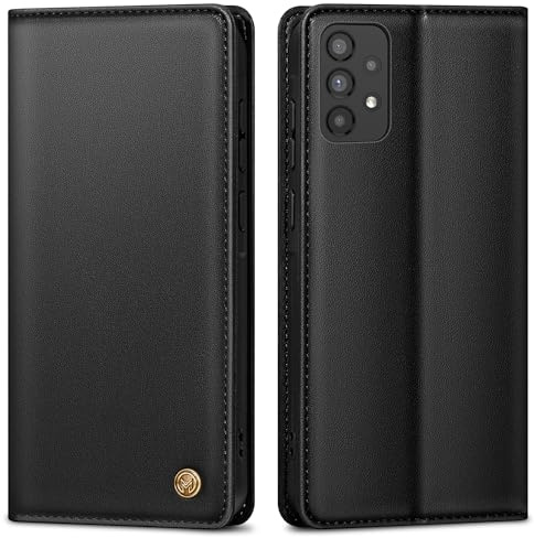 AIMOYU Handyhülle für Samsung Galaxy A53 5G Hülle,Premium Lederhülle Schutzhülle Tasche für Samsung A53 Hülle Wallet Kartenfach Standfunktion Flip Case für Galaxy A53 Klappbar,Schwarz
