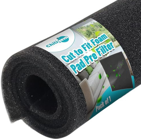 Chiligent Cut to Fit - Almohadilla de espuma prefiltro, hoja de espuma de filtro de aire de 17 x 39.4 pulgadas, repuesto de filtro para aire acondicionado, purificadores de aire, deshumidificadores,