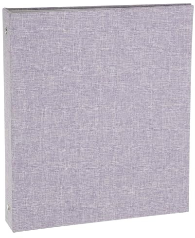 PATIKIL 3 Anillas Carpeta, Tamaño A5 Flexible Carpeta Redonda de Gran Capacidad de Lino para Negocios Hogar Aula, Lila Claro