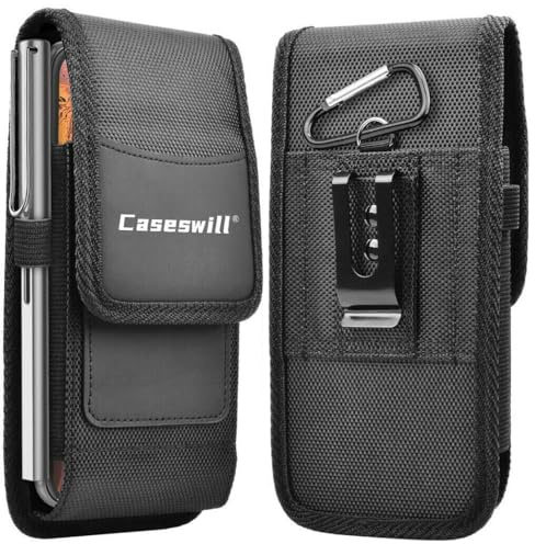 Caseswill Phone Holster for Motorola Moto G17 G57 G67 G77 G36 G56 G86 G96 G05 G15 Power G25 G35 G45 G55 G75 G85 E14 E15 Case Nylon Pouch with Belt Clip Holster and Card Holder