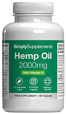 Hemp Seed Oil 2000mg | 120 Softgel Capsules | with Vitamin E