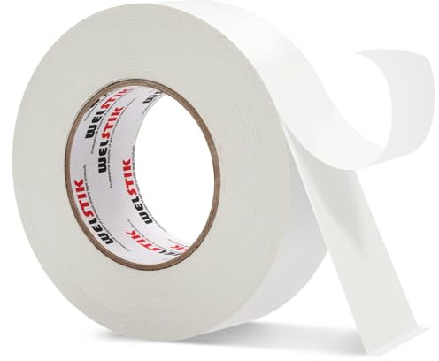 WELSTIK Doppelseitiges Teppichklebeband - strapazierfähig für Teppichböden, Stark klebend, ablösbar und rückstandsfrei, 50mm*27m