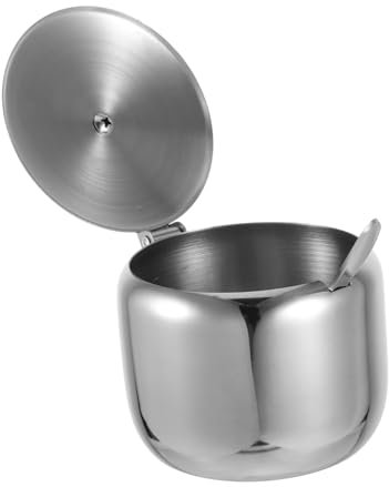 Gatuida Barattolo Decorativo Con Coperchio in Acciaio Inossidabile Contenitore Per Zucchero Da Banco Per Ufficio e Casa Capacità