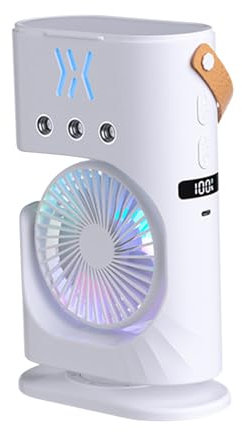 Mister Fan – Soplador de agua pulverizador, ventiladores de pulverización de agua portátiles hidratantes | Escritorio al aire libre Faaan viaje, casa de orillas personal en casa, escritorio para fans