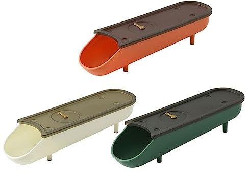 OSALADI Contenitori Per Uova Da Frigorifero 3 Pezzi Rotelle Automatiche Scatole Impilabili Coperchio Organizer Plastica Per Conservazione in Frigorifero e Congelatore