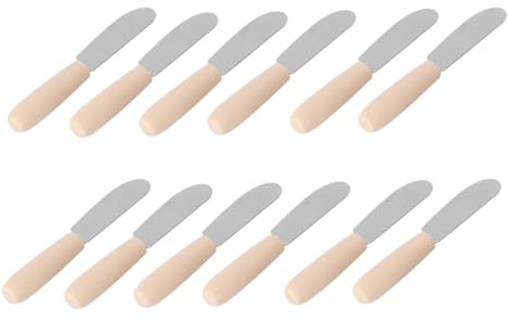 HIAKDOFT 10piezas Espátula Para Mantequilla De Acero Inoxidable Espátulas Para Hornear Herramienta De Cocina Para Esparcir Mantequilla
