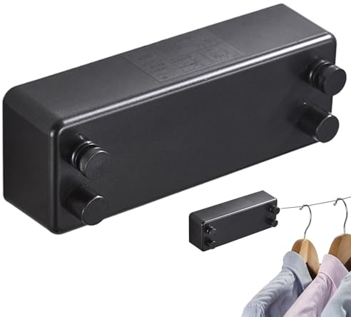 Tendedero retráctil | 2 x 5,1 m cuerda para colada retráctil | Acero inoxidable extensible | Cuerdas para ropa interior exterior secado fácil práctico