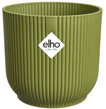 elho Vibes fold rund 40cm blumentopf - Ferngrün | Ø 39 x H 36.2 cm | Für den Innenbereich geeignet | 100% recycelter Kunststoff